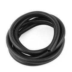 3.8 M 16 x 20 mm PVC Flexible Corrugated Conduit Tube for Garden,Office Black