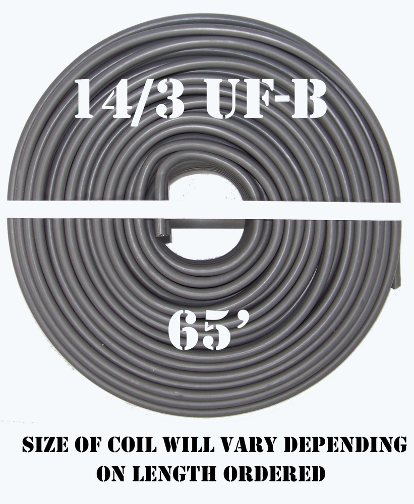 14/3 UF-B x 65′ Southwire Underground Feeder Cable