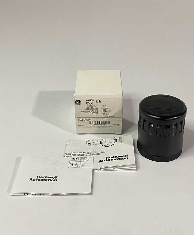 ONE (1) ALLEN BRADLEY Black Dual Tone Stack Light Alarm 855T-B10TA1 (NEW)