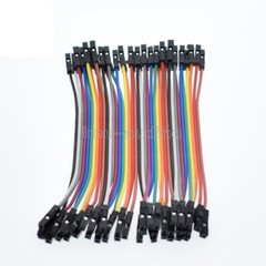 40PCS Female To Female Dupont Wire Cable Jumpers 10CM 2.54MM 1P-1P For Arduino