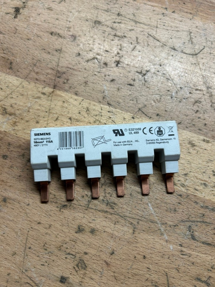 Siemens 5ST3-663-0HG Busbar 115 Amp 6×1-phase-NEW