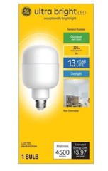 GE Ultrabright LED DAYLIGHT 33W / 300W Equivalent T25 Light Bulb