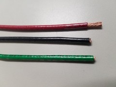 3 x 75′ THHN 10 AWG GAUGE BLACK RED GREEN NYLON STRANDED COPPER BUILDING WIRE
