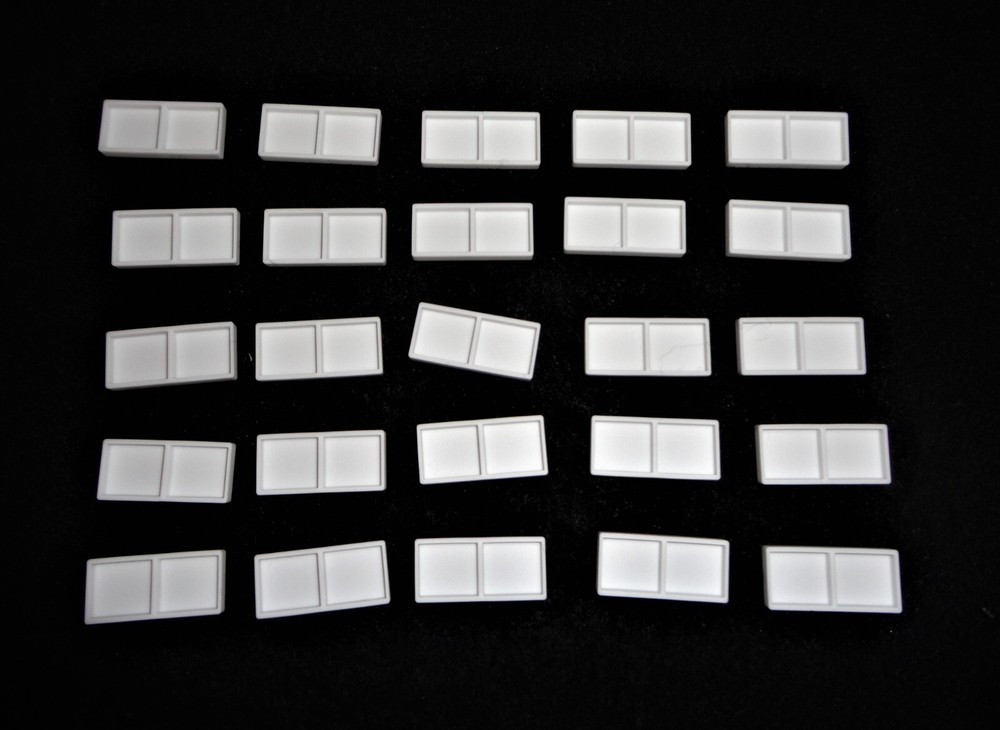 LOT OF FIFTY (50) ALUMINA CERAMIC DOUBLE SAMPLE PANS No.: 391