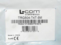 L-Com TRG504-T4T-5M Cat5e Industrial Ethernet Cable M12 4P D-Coded – NEW Surp…