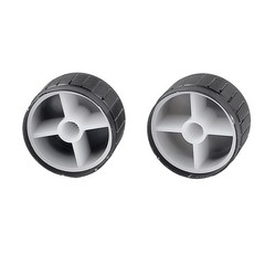 2Pcs 6mm Dia Bulb Light Lamp Dimmer Control Rotary Knob Cap Black