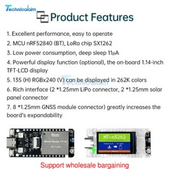 HelTec AutoMation Node T114 LoRa Development Board nRF52840SX1262 Module Type-C.
