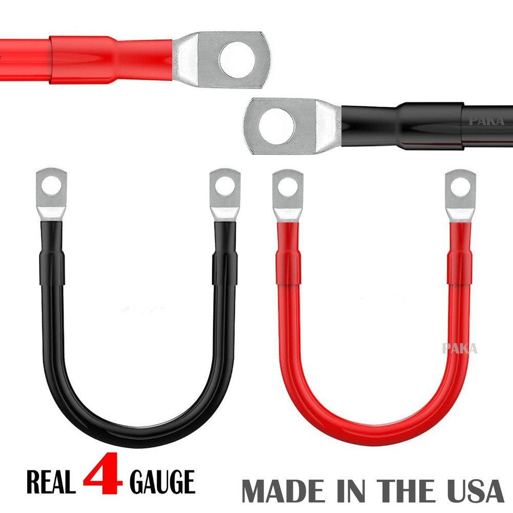 4 AWG Gauge Custom Battery Cable Copper ,OXYGEN FREE, SOLID BRASS