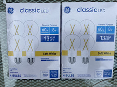 96 BULBS Packages GE 60 Watt LED Standard light bubs BEST PRICE Online 50 CENTS