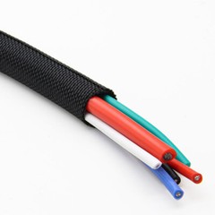PET Nylon Opened Braided Cable Sleeving Expandable Tidy Wire Harness Flexible