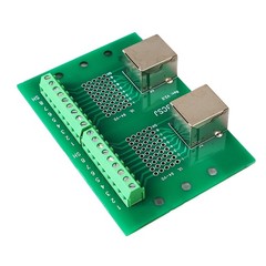 RJ45 Ethernet Connector Breakout Board Dual Network Port Input Screw Terminal❀
