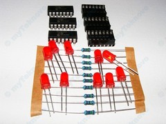 3x Bundle PIC16F630-I/P IC MCU + 3x IC Sockets + 20x LED Resistor Pack 5V – USA