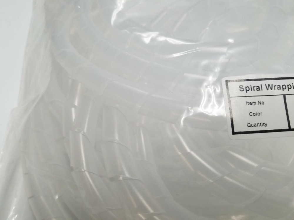 32 FT 3/8″ Clear Expandable Wire Cable Sleeving Sheathing Spiral Loom USA