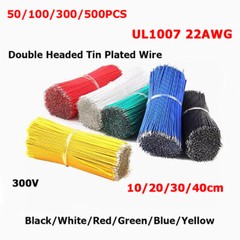 22AWG 10/20/30/40cm Electronic Wire Double Head Tinned PCB Jumper Cable-6 Colors