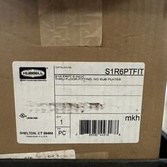 🔴Hubbell S1R6PTFIT 6-Inch Thru Floor Fitting, Fire Poke Through S1R FRPT‼️