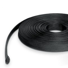 Black PET Expandable Wire Cable Sleeving Sheathing Braided Loom Tubing 1/8″ – 2″