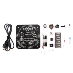 DIY Rotating LED Alarm Electronic Digital Clock Kit Learning Board 5V DS1302