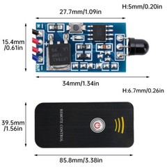 DC2.5V-5V DC5V-24V 1/2 key Switch Infrared Remote Control with Receiver Module
