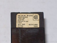 CHALLENGER CH1020 20A 277VAC 125VDC 1 POLE CIRCUIT BREAKER P753A