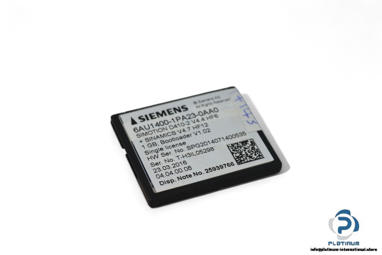 SIEMENS 6AU1400-1PA23-0AA0 COMPACT FLASH CARD_6AU14001PA230AA0