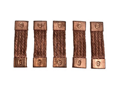 Lot Of 5, Braided 3″ X 7/8″ Copper Flexible Connector Flat