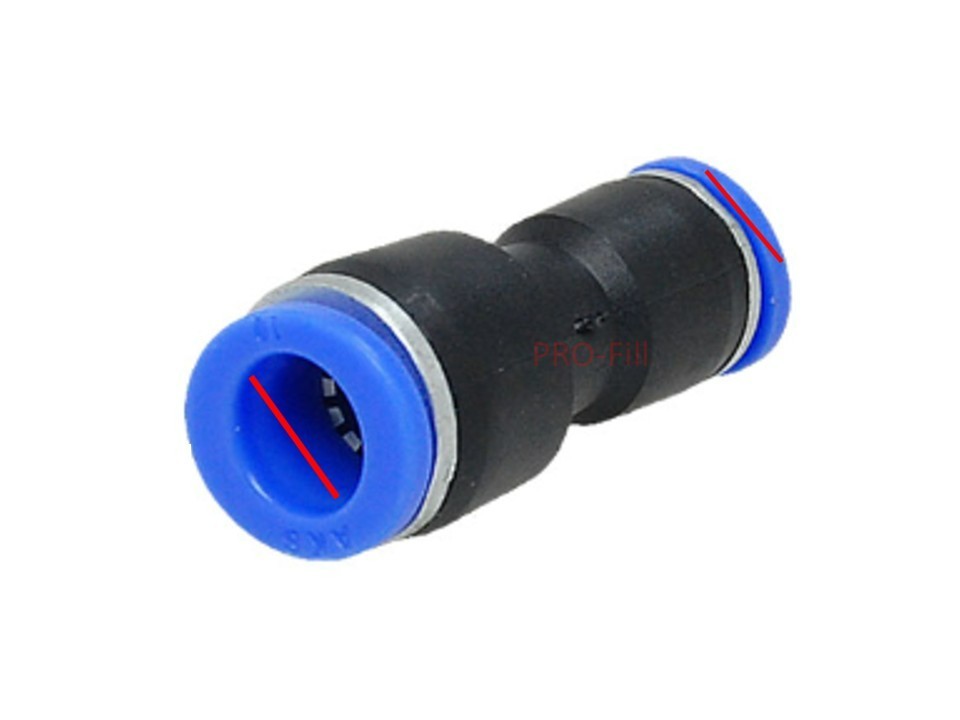 Pro-Fill Pneumatic Straight Union Connector Fits Industrial or Pro-Fill Machines
