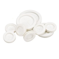 16-100mm White Rubber Blanking Grommets Closed Gromet Cable Wiring Protect Plug