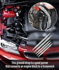 Automotive Ground Strap Kit – 3PCS 10″ & 2PCS 13″ Flat Braided Copper