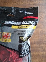 Gb Gardner Bender Multicable Staple Snapshot, Opened Bag 18 count. Fast Ship