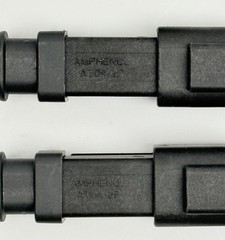 LOT OF 10, AT04-2P-SR02BLK AMPHENOL RECEPT, 2-WAY, SR, RD SEAL, BLACK