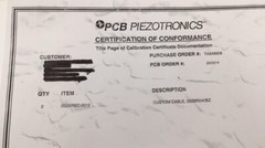 PCB Piezotronic 052BR040BZ Custom Cable 052BRBZ-0015 Female 2Pin Connector End