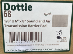 Lot 25 x OEM Dottie #68 Insulpads Insulating Sound Barrier Pads 1/8″ x 6″ x 8″