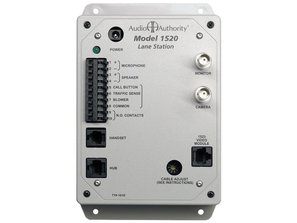 AUDIO AUTHORITY 1520 / 1520 Audio/Video Lane Station