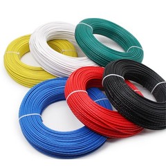 Any lengths 0.15mm²~10mm² PTFE Cable Silver Plated Copper Stranded Wire 28/30AWG