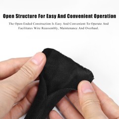 Φ5-60mm Braided Sleeving Tube Cable Wire Sheath Black / Orange Flame Retardant
