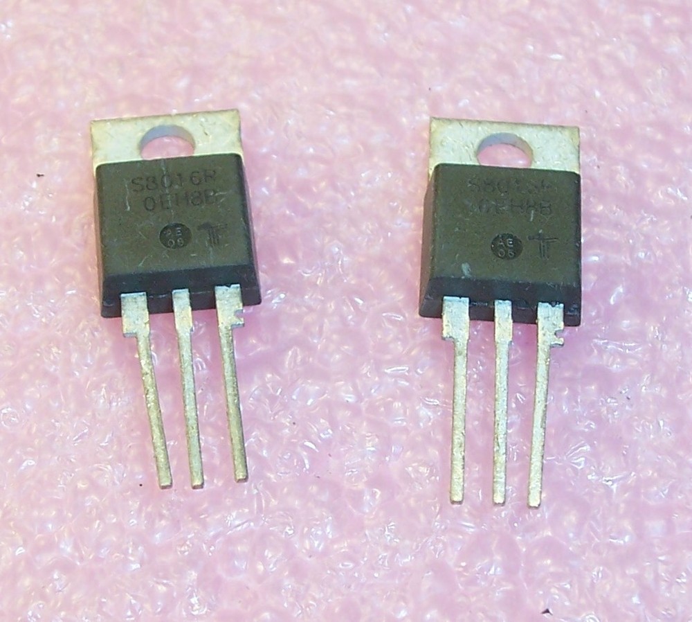 QTY (20) S8016R TECCOR TO-220AB 16A 800V SCR THYRISTORS NOS