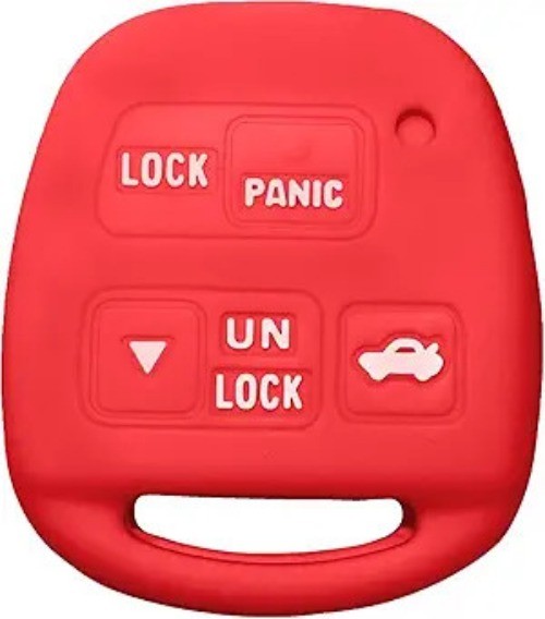 Silicone Key Fob Cover for Lexus ES300 GS300 GS430 LS400 1997-2005, Model: Red