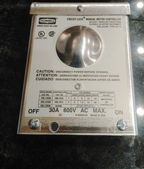 Hubbell HBL13R89 Manual Motor Disconnect 30A 600VAC 3 Pole