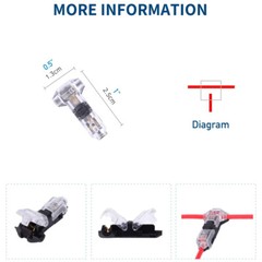 Low Voltage Wire Connectors Quick Solderless Wire Splice Connector 1/2/3 Way 24X