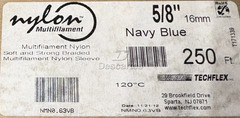 10ft NMN0.63VB 5/8″ Nylon Multifilament Braided Sleeving Navy Blue Hose Cover