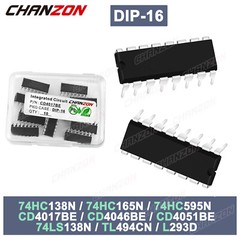 DIP16 CD4017 CD4046 SN74HC165 L293 TL494 74HC 74HC165 74HC138 74HC595N IC 10PCS