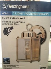 Polished Brass Square Wall Lantern -66936