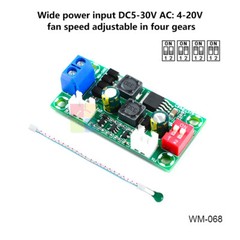 DC 12V 24V Fan Temperature Controller Module 4-Wire Speed Control Governor Board