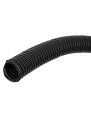 6.6 M 10 x 13 mm Plastic Corrugated Conduit Tube for Garden,Office Black