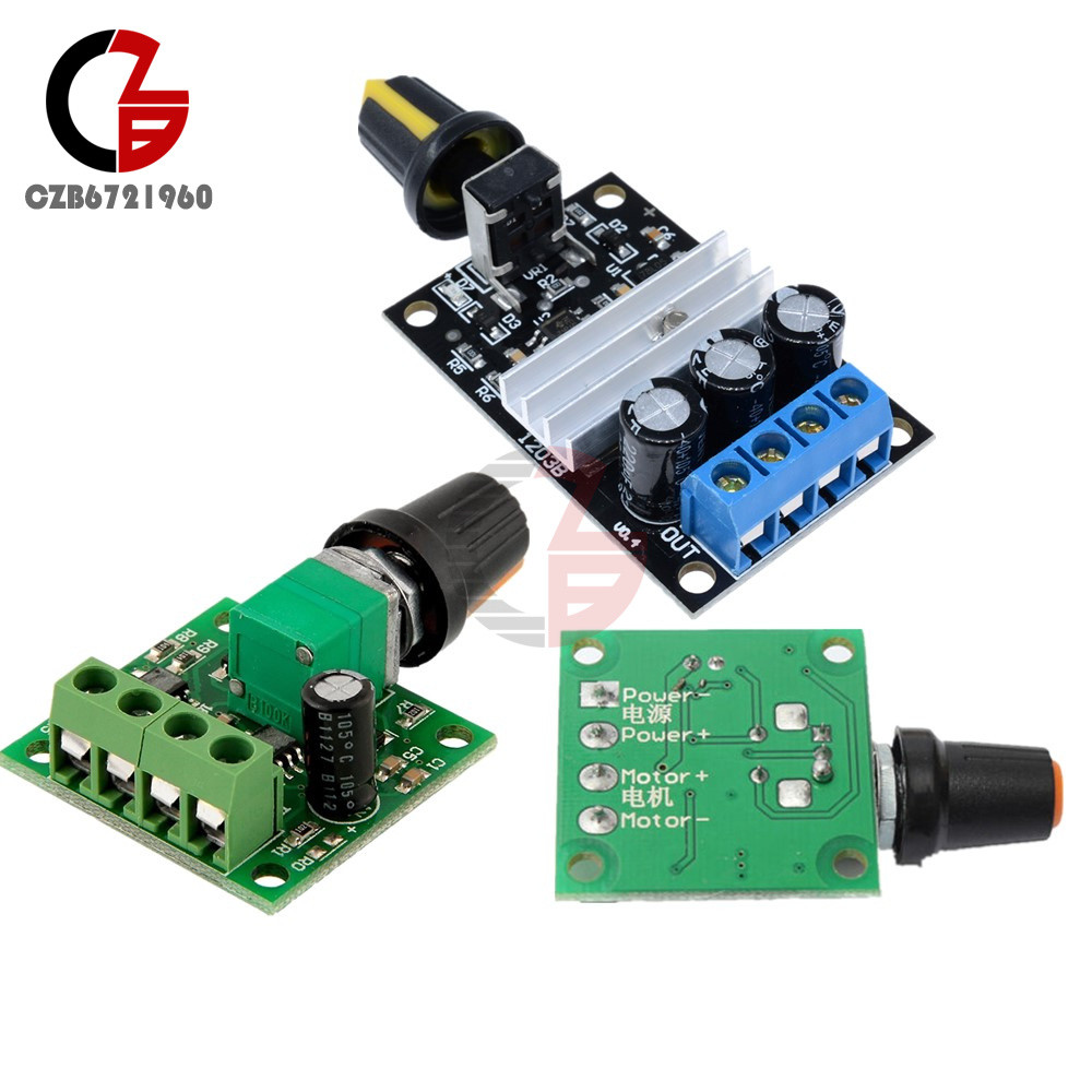 DC1.8V 3V 5V 6V 2A/DC 6V – 28V 3A PWM Motor Speed Regulator Switch Controller