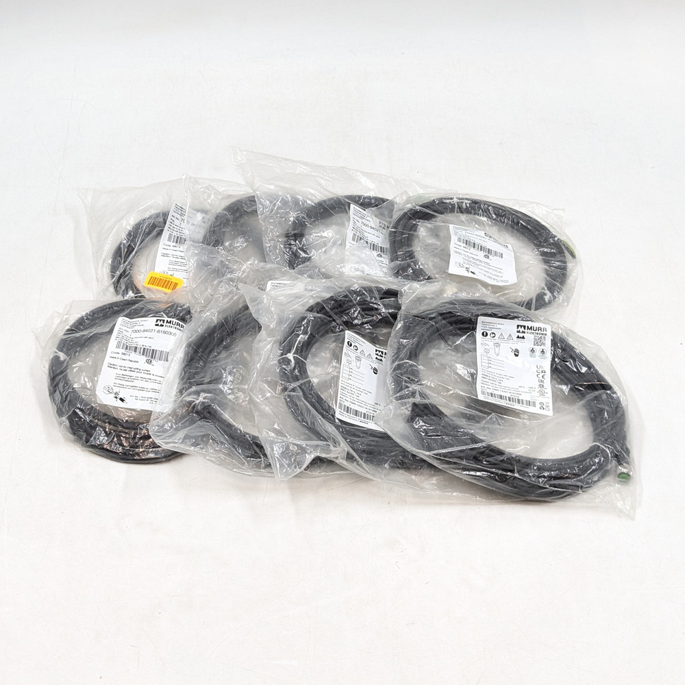 Murr Elektronik Assorted MSUD Valve Plug & M12 Female A-Cod Cables | Lot of 8