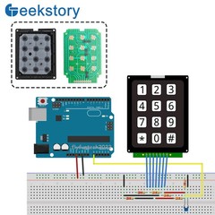 5/10PCS 12 Keys 4 x 3 Matrix Array Keypad Switch Keyboard Module for Arduino MCU