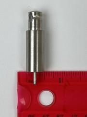 SHV-5 Coaxial Feedthrough, 1 Pin, Grounded Shield, 0.495″ Dia SS Weld Adapter