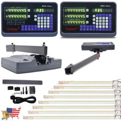 ToAuto 2/3 Axis DRO Digital Readout 5um Linear Glass Scale Read Head Mill Lathe