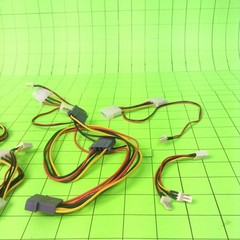 Misc Molex Fan Collectors Black Red White Green Yellow Power Cable Wire
